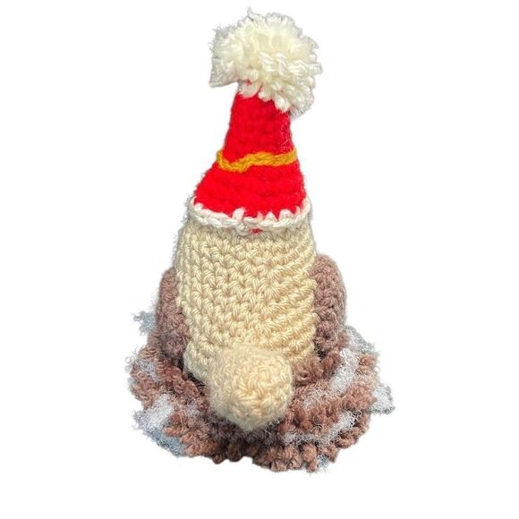 Handmade Crochet Nesting Bird Women Home Decor Christmas Tree Mantle Decoration - Picture 4 of 5